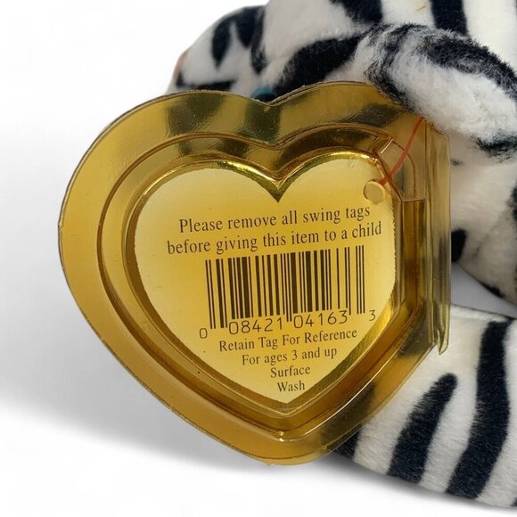 TY Beanie Babies Blizzard White Tiger 8" Plush Toy Collectible 1996 NWT - Picture 3 of 6
